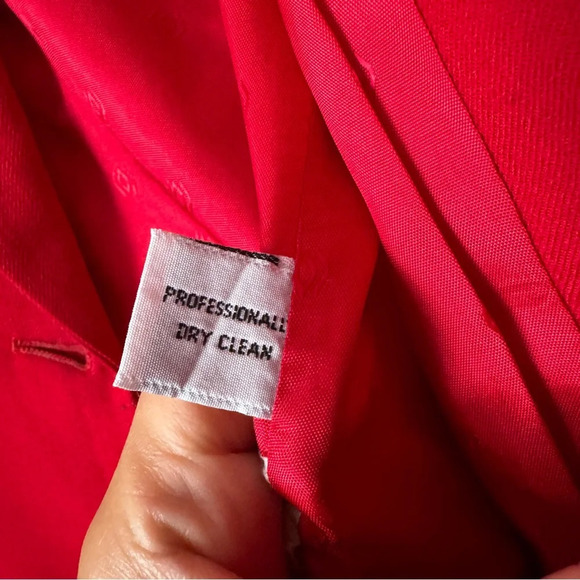 Vintage Talbot's double breasted red wool blazer gold buttons size 8P - Picture 12 of 14